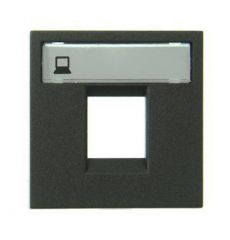 Лицевая панель ABB Zenit розетки компьютерной антрацит N2218.1 AN