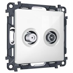 ТВ-розетка и SAT-розетка оконечная без рамки Ambrella Volt MA MA113310