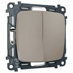 Выключатель перекрестный двухклавишный без рамки Ambrella Volt OMEGA MO363030