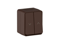  Systeme Electric ATLASDESIGN PROFI IP54 О/У 2-клавишный ВЫКЛЮЧАТЕЛЬ ДЛЯ ЖАЛЮЗИ, сх.4, 10А, КОРИЧНЕВЫЙ