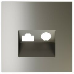 Накладка для ТВ-розетки и RJ-11 или RJ-45 Voltum S70 VLS002704