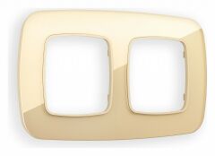 Рамка на 2 поста Ambrella Volt Radian Стекло органическое OF320602