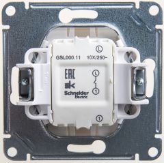  Schneider Electric GLOSSA 1-клавишный ВЫКЛЮЧАТЕЛЬ, сх.1, 10АХ, механизм, ПЕРЛАМУТР