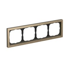  Systeme Electric ARTGALLERY PURE 4-постовая РАМКА, МЕТАЛЛ ЛАТУНЬ