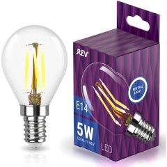 Лампа светодиодная филаментная REV G45 E14 5W 4000K DECO Premium холодный свет шар 32358 7