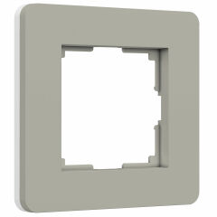  Werkel W0013067/ Рамка на 1 пост Split (дымчатый/белый, soft-touch) W0013067