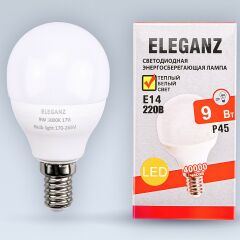 Лампа светодиодная Eleganz E14 9Вт 3000K EL-0083