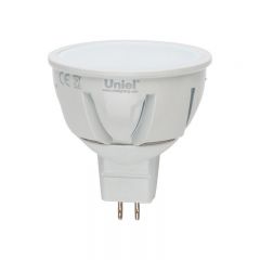 Лампа светодиодная Uniel LED-JCDR-5W/NW/GU5.3/FR ALP01WH пластик