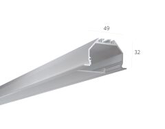 6063 Алюминиевый LED профиль LINE 4932 IN S LT70 (с экраном) — 2000мм