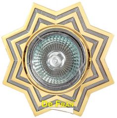 Точечный светильник De Fran FT 118A CHG "Поворотный в центре" хром + золото MR16 1 x 50 вт