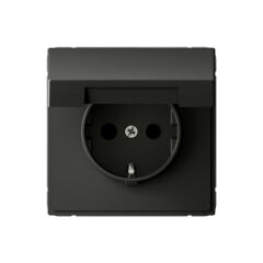  Systeme Electric ARTGALLERY РОЗЕТКА с заземл. со шторк. с крышк., 16А, IP20, механизм, быстрозажим. клем., БАЗАЛЬТ
