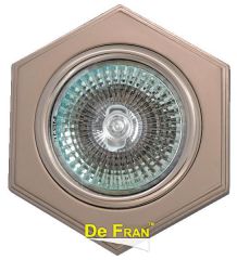 Точечный светильник De Fran 16172 EQ "Шестигранник" перламутровый никель + хром MR16 1 x 50 вт