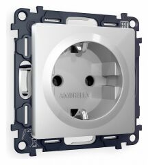 Розетка с заземлением, без рамки Ambrella Volt Quant MA406010
