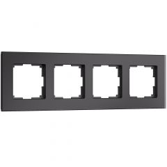  Werkel Рамка на 4 поста Senso (черный, стекло soft-touch) W0043108