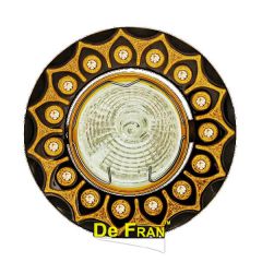 Точечный светильник De Fran FT 198 GUG "Поворотный в центре", "стразы" графит + золото MR16 1 x 50 вт