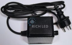  Rich LED Трансформатор 220/24 В 1.5 м для ДРЕДОВ соединяемых,50 Вт, черный