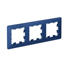  Systeme Electric ATLASDESIGN AIR 3-постовая РАМКА, АКВАМАРИН/дымчатый черный