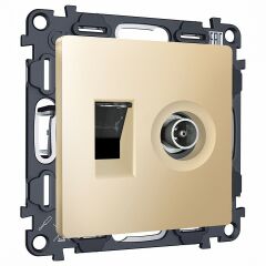 ТВ-розетка и розетка Ethernet RJ-45 без рамки Ambrella Volt ALFA MA612510