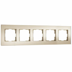  Werkel W0053111/ Рамка на 5 постов Senso (шампань, стекло soft-touch) W0053111