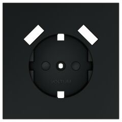 Накладка для розетки с заземлением и со шторками и 2хUSB type A Voltum S70 VLS000907