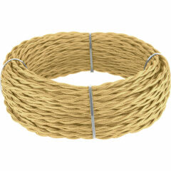  Werkel W6452247/ Ретро кабель витой 2х1,5 (золотой песок) под заказ 20 м W6452247