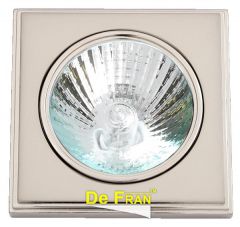 Точечный светильник De Fran 16171 EQ "Квадрат" перламутровый никель + хром MR16 1 x 50 вт