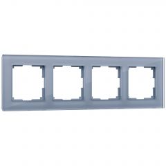  Werkel Рамка на 4 поста (серый,стекло) W0041115