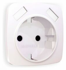 Накладка для розетки с заземлением и со шторками и 2хUSB type A Ambrella Volt Quant OP2090