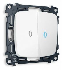 Выключатель двухклавишный с подсветкой без рамки Ambrella Volt Quant MO124020