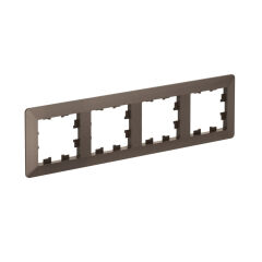  Systeme Electric ATLASDESIGN AIR 4-постовая РАМКА, МОККО/дымчатый черный