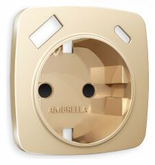 Накладка для розетки с заземлением и со шторками и 2хUSB type A и C Ambrella Volt Quant OP6100