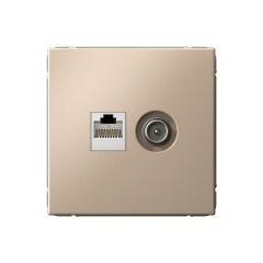  Systeme Electric ARTGALLERY РОЗЕТКА двойная ТВ + компьютерная RJ45, кат. 5Е, ПЕСОЧНЫЙ