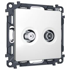 ТВ-розетка и SAT-розетка оконечная без рамки Ambrella Volt MA MA133310