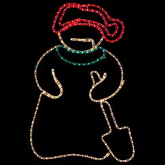  Neon-Night Панно световое [94x63 см] Снеговик с лопатой NN-501 501-321