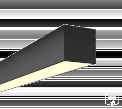  6063 Линейный светильник LINE3535П (RAL9005/1500mm/LT70 — 3K/48W)