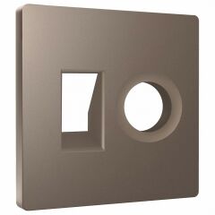 Накладка для ТВ-розетки и RJ-11 или RJ-45 Ambrella Volt ALFA AP6425