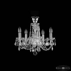 Подвесная люстра Bohemia Ivele Crystal 1402 1402/5/141 Ni Leafs Tube
