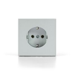  Systeme Electric ARTGALLERY РОЗЕТКА с заземлением со шторками, 16А, механизм, быстрозажим. клем., АЛЮМИНИЙ