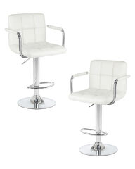 Набор 2 шт Стул барный Dobrin KRUGER ARM, белый