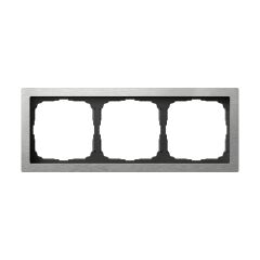  Systeme Electric ARTGALLERY PURE 3-постовая РАМКА, МЕТАЛЛ АЛЮМИНИЙ