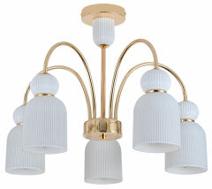 Люстра на штанге Indigo LUCEA 13042/5R Gold