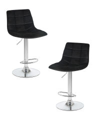 Набор 2 шт Стул барный Dobrin TAILOR, черный велюр (MJ9-101)