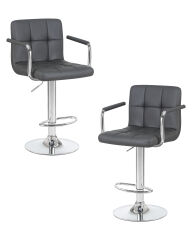 Набор 2 шт Стул барный Dobrin KRUGER ARM, серый