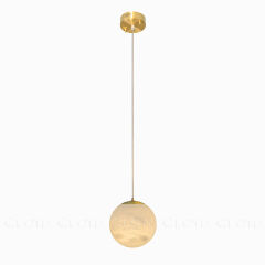 Подвесной светильник Cloyd ORIONIS P1 / выс. 12 см - алебастр - латунь (арт.12353)