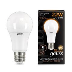  Gauss Лампа светодиодная E27 22W 3000К матовая 102502122