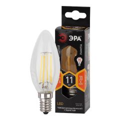 Лампа светодиодная филаментная Эра E14 11W 2700K прозрачная F-LED B35-11w-827-E14 Б0046985