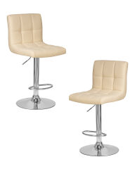Набор 2 шт Стул барный Dobrin CANDY, кремовый