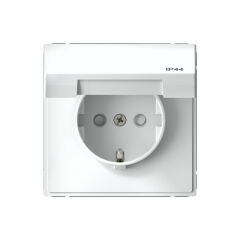  Systeme Electric ARTGALLERY РОЗЕТКА с заз.со шт.с крышк, 16А, IP44, механизм, быстрозажим. клем., БЕЛЫЙ