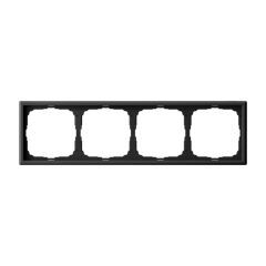  Systeme Electric ARTGALLERY 4-постовая РАМКА, универсальная, КАРБОН