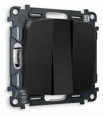 Выключатель трехклавишный без рамки Ambrella Volt Quant MO805010